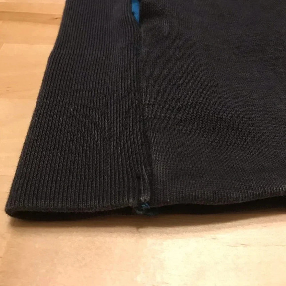 Rogan NYC Full Zip Long Sleeve Hoodie Sweatshirt black blue women’s size Small - Picture 12 of 12